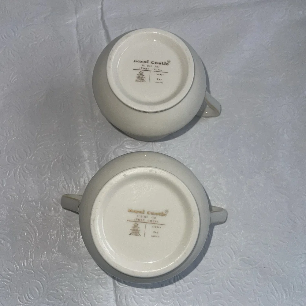 Royal Castle Legacy Floral Pattern Creamer & Sugar Bowl(No Lid) Victorian